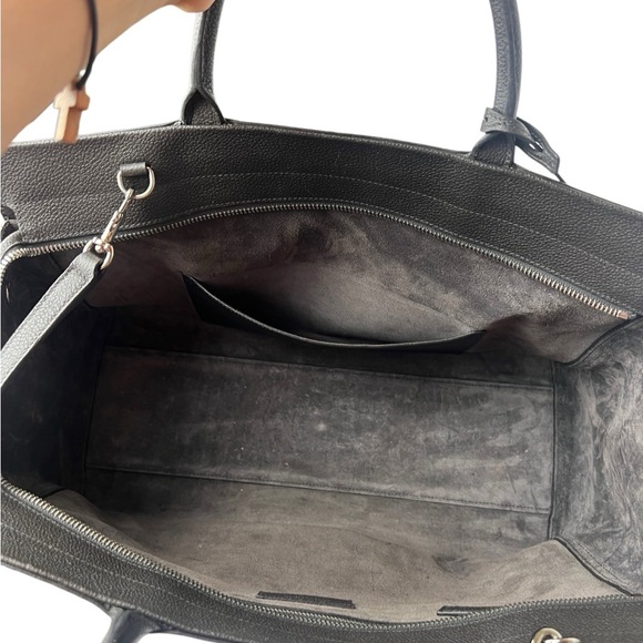 Saint Laurent Cabas Rive Gauche Charcoal Black Tote Crossbody Handbag - Picture 4 of 15